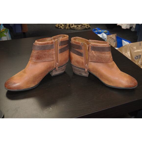 Clarks Spye Comet Brown Leather Ankle Booties Women’s 5.5 / EU 35.5 - Picture 9 of 13